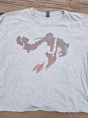 Loot Crate Exclusive Heather Gray Mens Graphic T-Shirt XXL World of Warcraft Orc